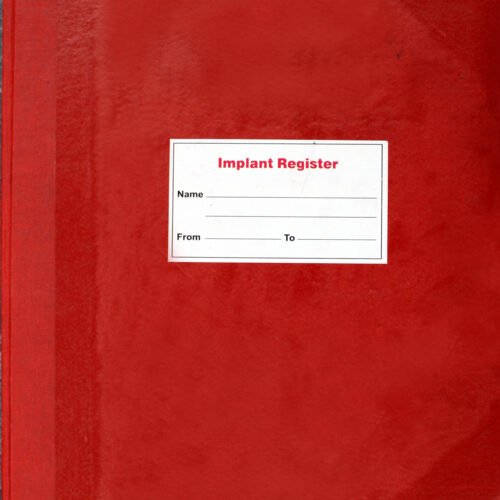 Implant Register (100 Pages)