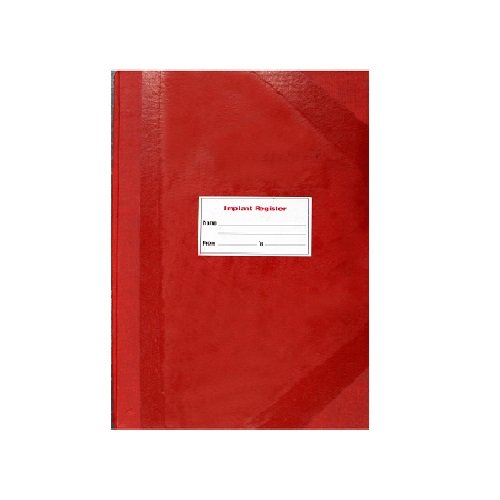 Implant Register (100 Pages)