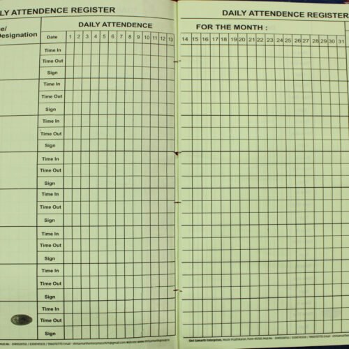 Attendance Register  (200 Pages)
