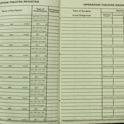 OT Register (Operation Theatre) (100 Pages)