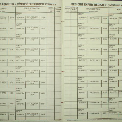 Medicine Expiry Register (200 Pages)