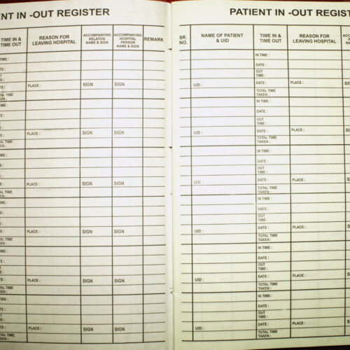 Patient in & Out Register Legal size NABH Format (200 Pages)