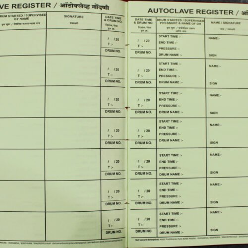 Autoclave Register (200 Pages)