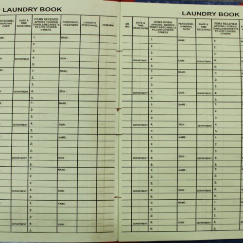 Laundry  Register (200 Pages)