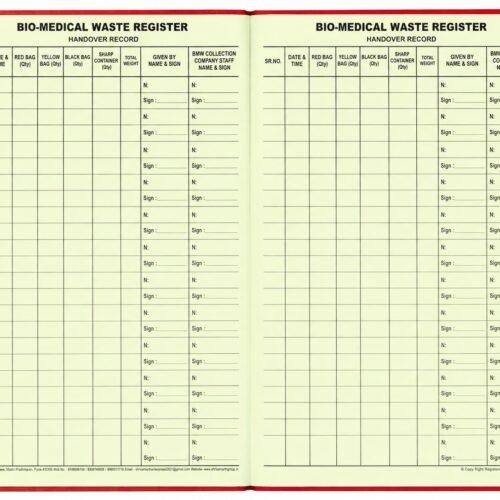 Bio – Medical register (400 pages)